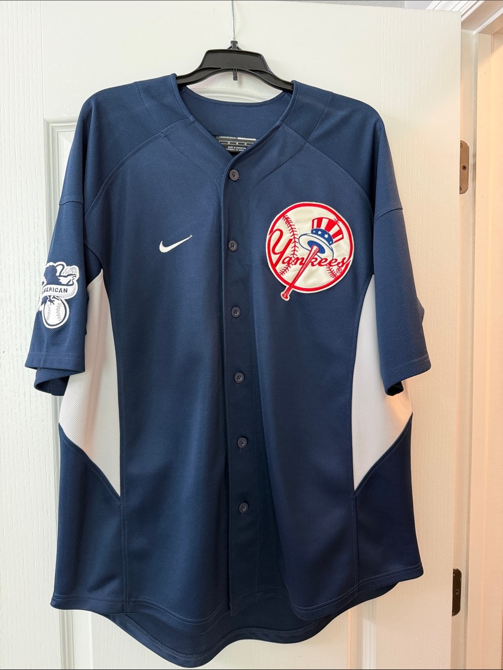 Nike Navy Blue New York Yankees Jersey with White Accents Rodriguez